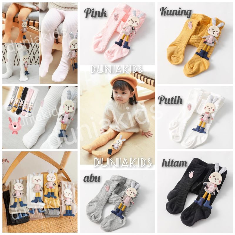 Legging anak perempuan tutup kaki / legging anak bayi boneka import / legging tutup kaki motif