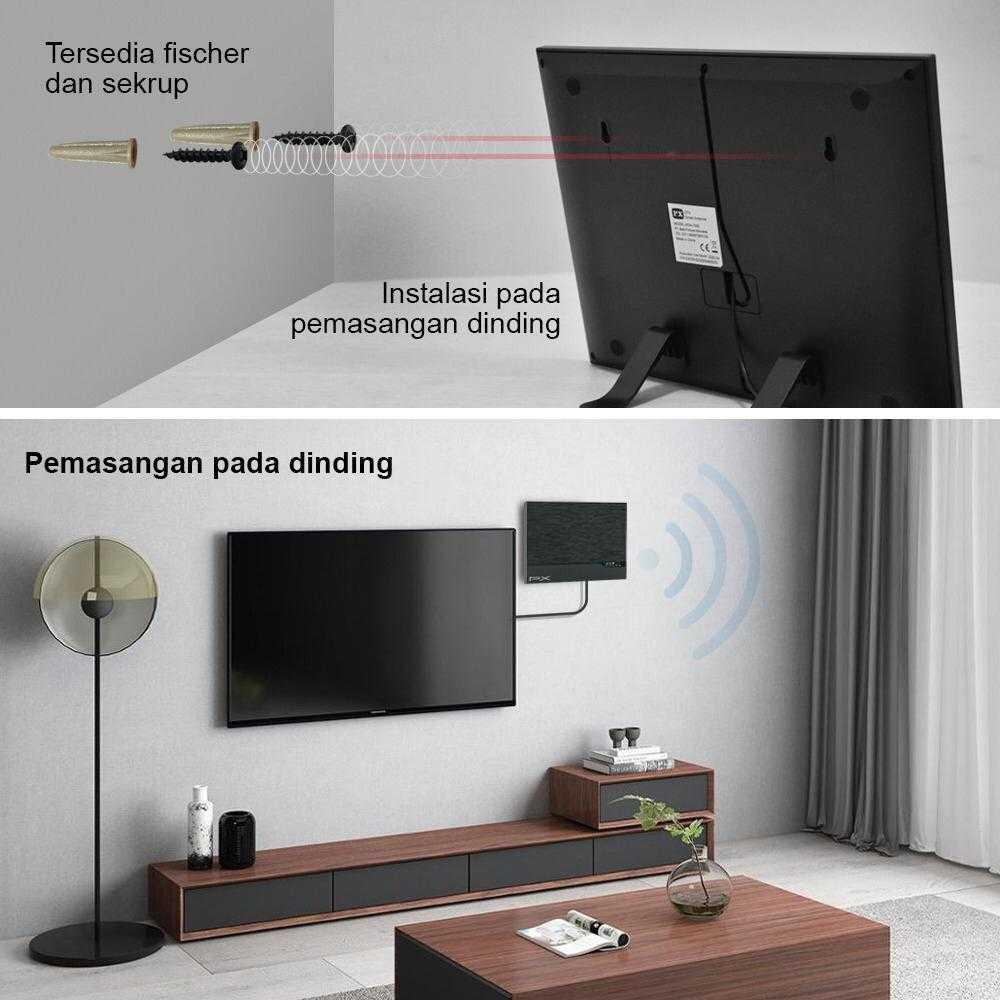 Smart Digital Antena TV Analog PX HDA 7000 Booster Indoor LED Bar