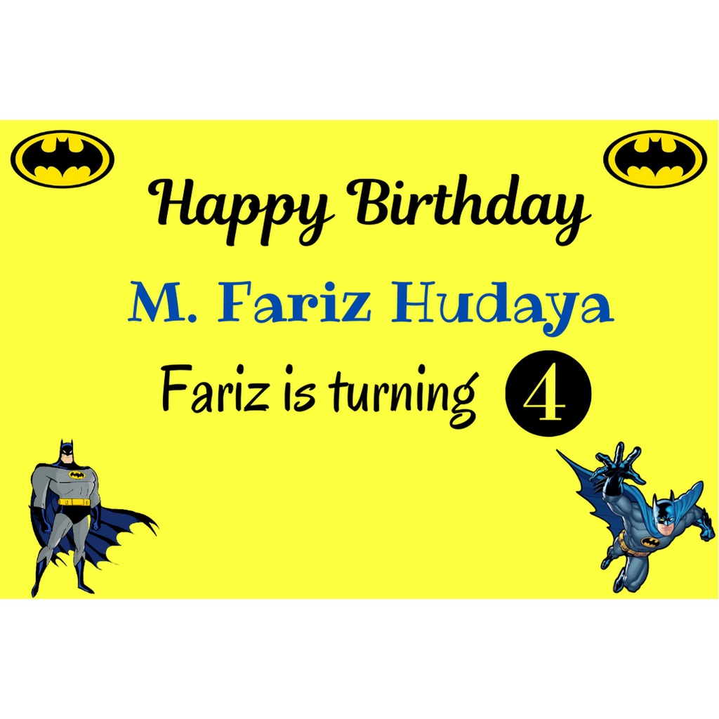 

STICKER SOUVENIR ULANG TAHUN ANAK TEMA BATMAN UKURAN 6 X 9