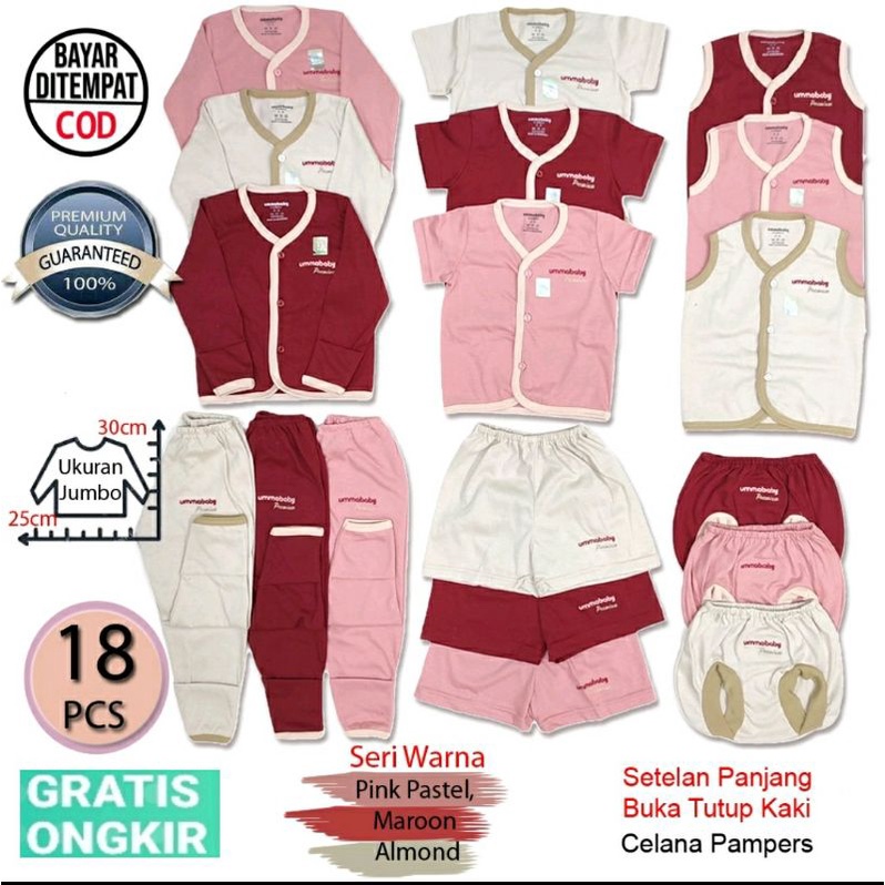 Paket 24 pcs Baju Bayi Newborn 0-6 Bulan Perlengkapan Bayi Baru Lahir Kado Celana Pampers Setelan Panjang Buka Kaki Gift Set Topi Kuncung Sarung Tangan Kaki Persiapan Lahiran Garansi Premium SNI COD Bayar Ditempat Laki Perempuan