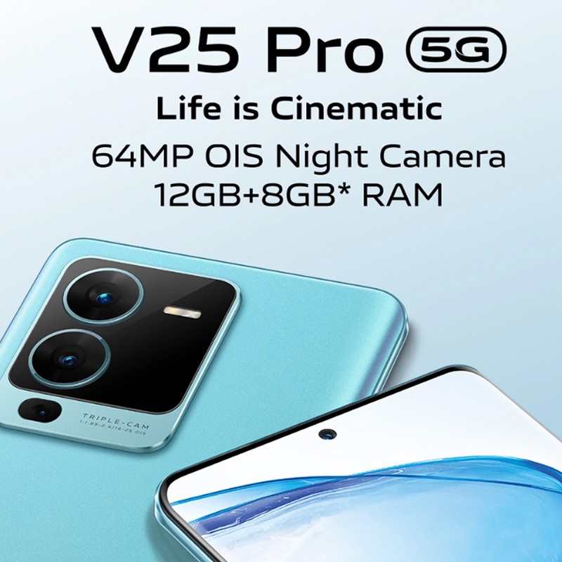 Vivo V25 Pro 5G RAM 12GB ROM 256GB Batery 4500mAh Garansi Resmi 2022 handphone murah promo vivo