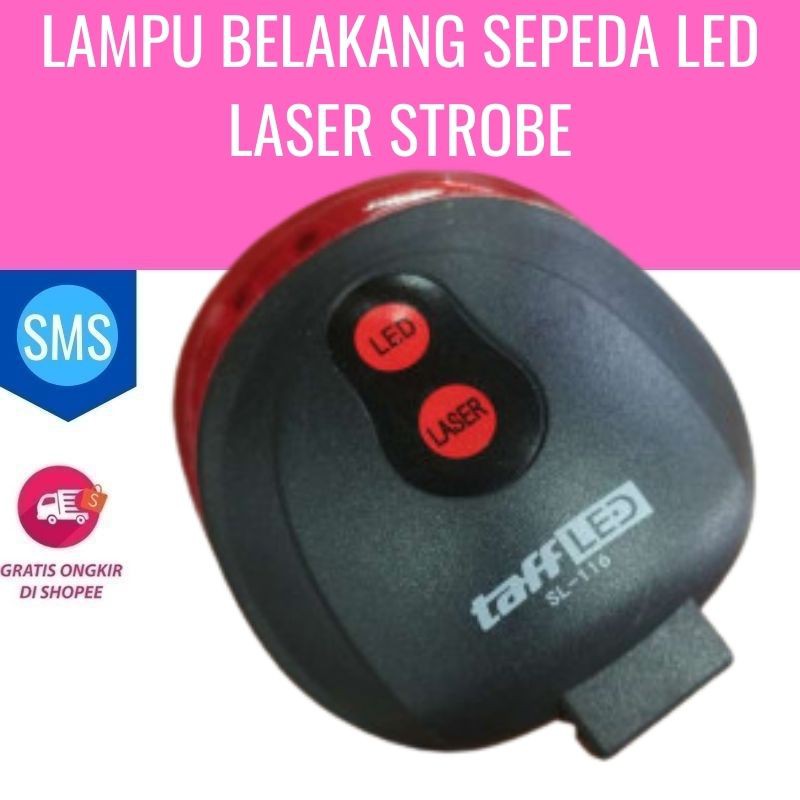 Lampu Belakang Sepeda MTB Led Laser Strobe