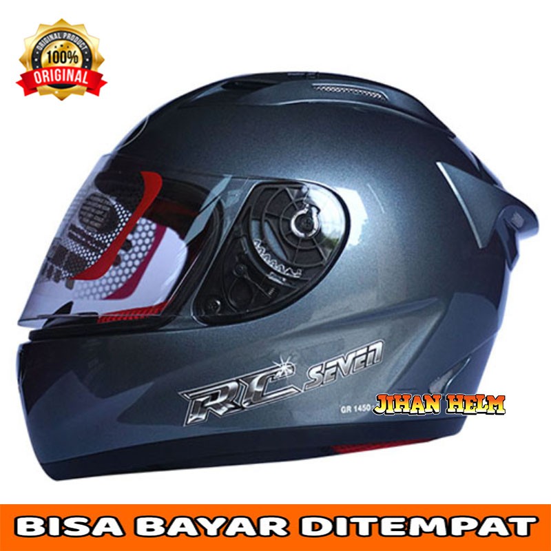HELM KYT / HELM FULL FACE KYT RC7 RC SEVEN ALL GREY ORIGINAL SNI TERMURAH