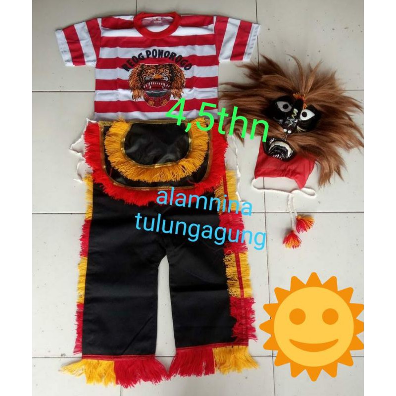 setelan kaos reog Ponorogo bujang ganong