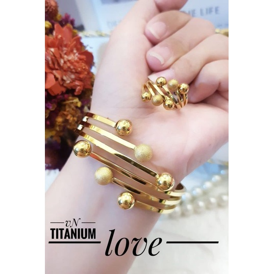 titanium set gelang cincin y92923