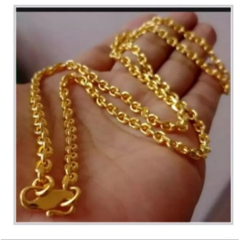 KALUNG POLOS TITANIUM PANJANG 60 CM