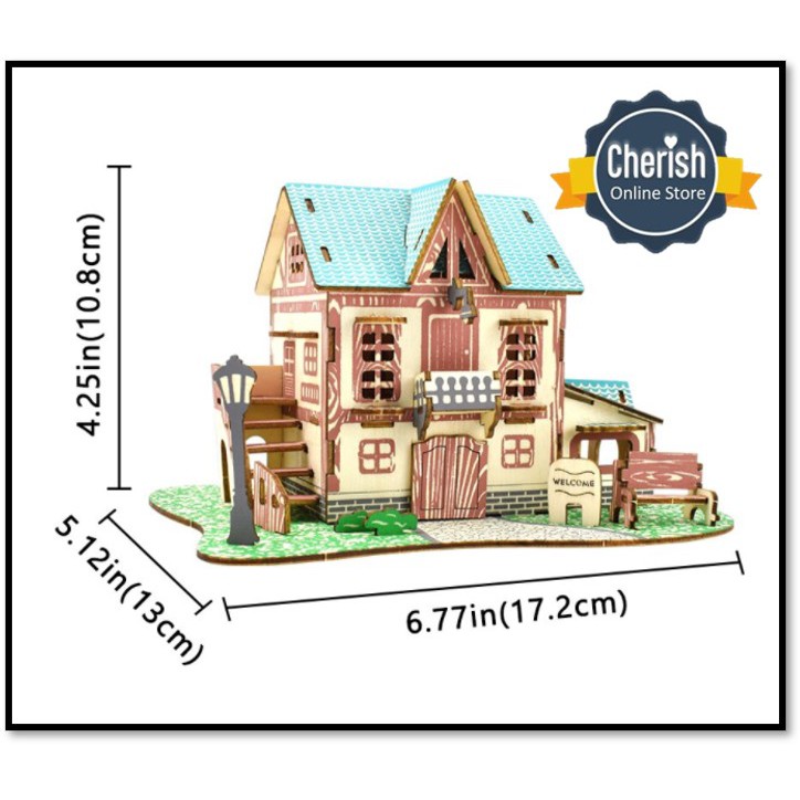 Wooden Puzzle House STAR HOTEL - Puzzle Kayu Rumah 3D | B-031