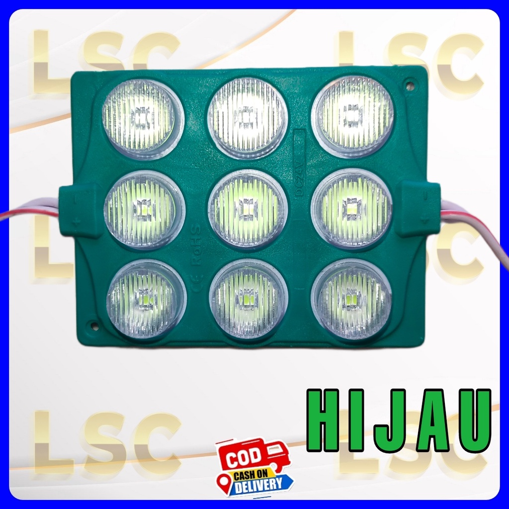 LAMPU LED KOLONG  9 MATA JUMBO 12 VOLT &amp; 24 Volt VARIASI MOBIL BIS TRUK NEON BOX