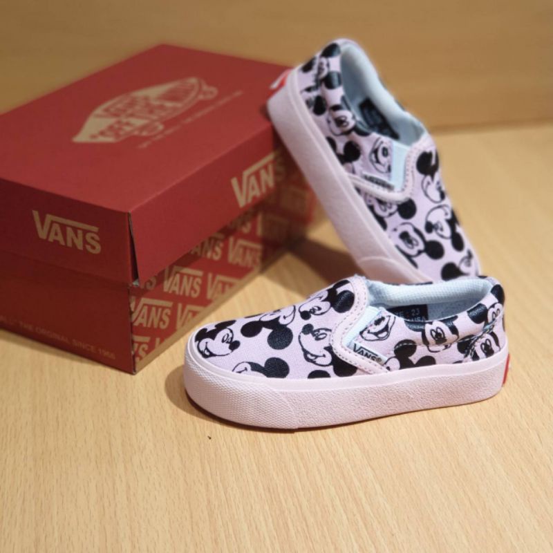 SEPATU SLIP ON ANAK PEREMPUAN SEPATU ANAK WANITA SEPATU VANS ANAK PEREMPUAN MICKEY MOUSE KADO