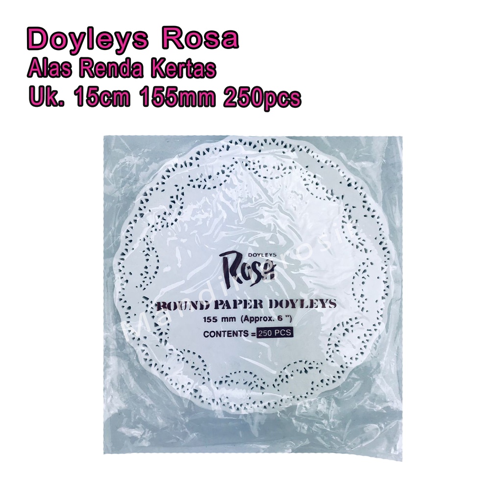 Alas Renda Kertas *Doyleys Rosa 155mm * Alas Serbaguna * 6.0 inch 250pcs