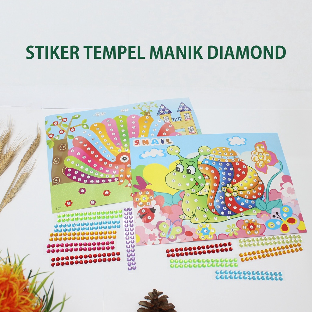

Stiker Diamond Kristal Manik Mewarnai Menempel Painting Edukasi Anak Full Colour