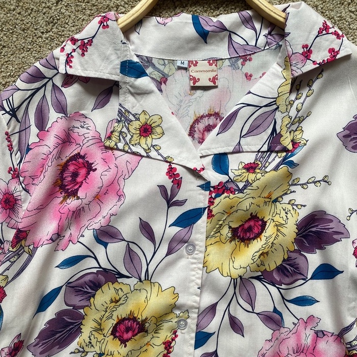 Cammomile 2102017 Piyama Pendek Krah 002-WhiteV4