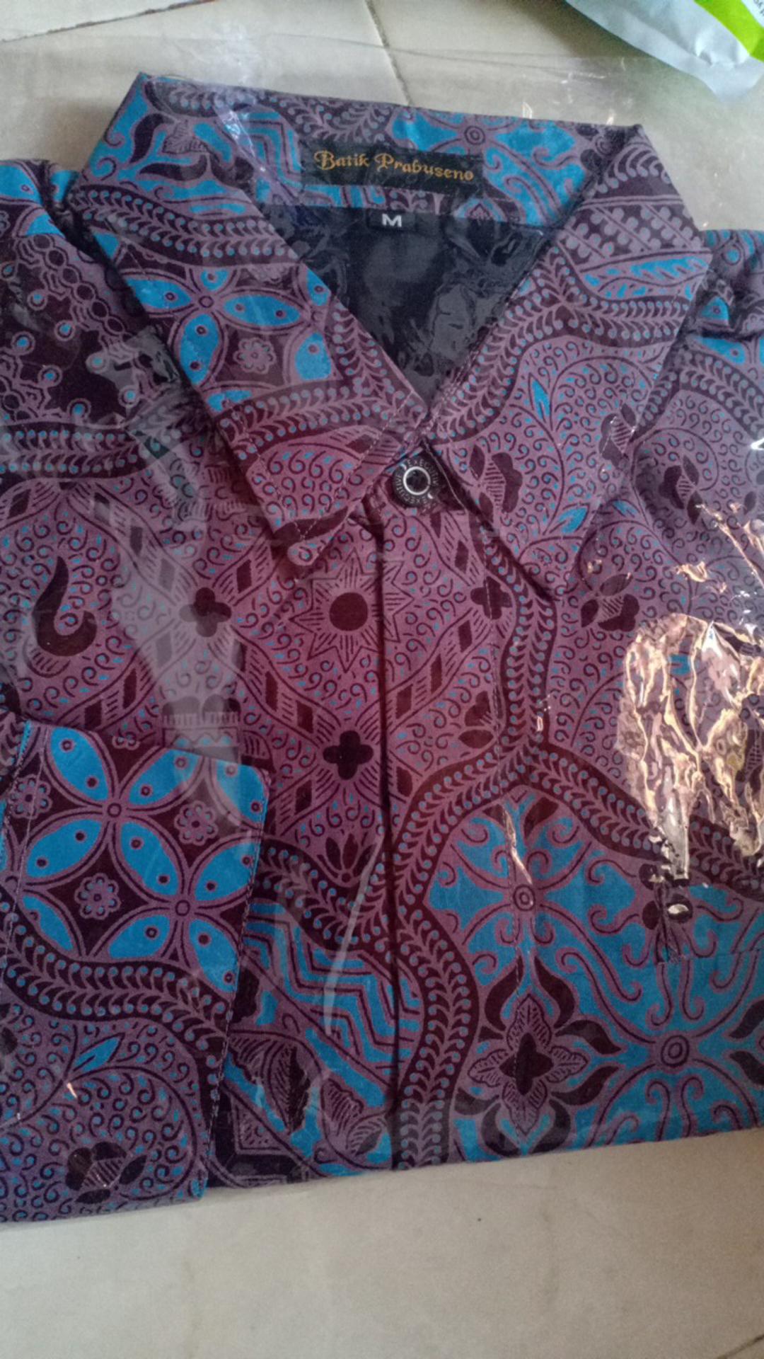 Jagadmuda Kemeja Batik Pria Lengan Panjang Slimfit Katun Printing Hem Baju Seragam Kantor Modern