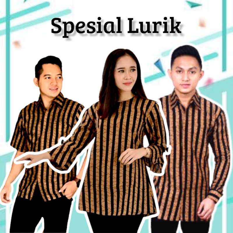 kebaya wanita Blus lurik coklat klasik t88 batik lurik pekalongan / atasan blouse lurik wanita keren