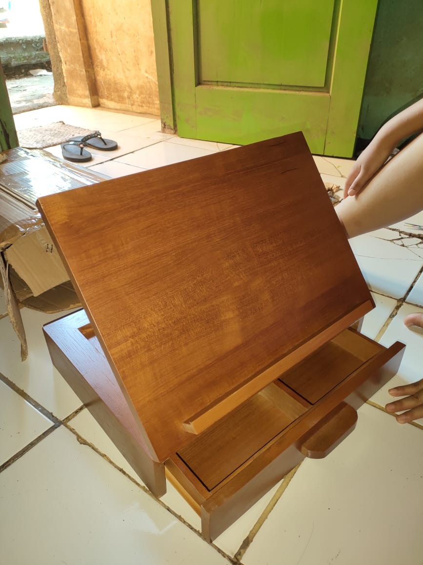 Easel Meja Laci / Drawer + Wooden Board