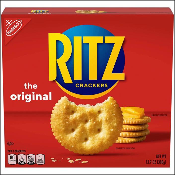

RITZ CRACKERS MADE WITH REAL CHEESE BISKUIT KEJU IMPOR USA 388 GR - GARLIC BUTTER