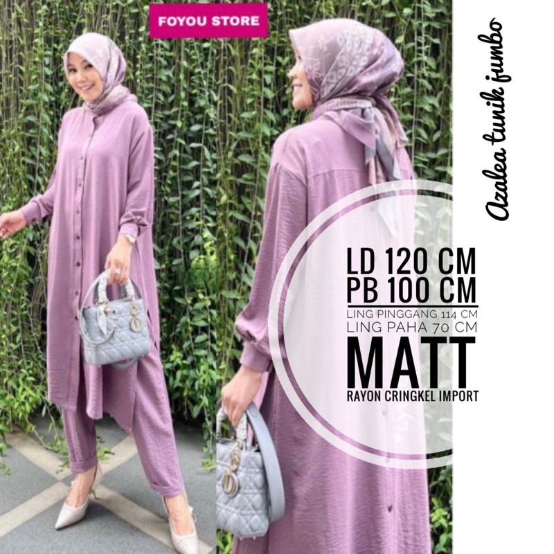 ONESET LONG TUNIK  AZALEA