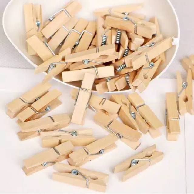 WOODEN CLIP 3,5CM FREE TALI RAMI 2 METER