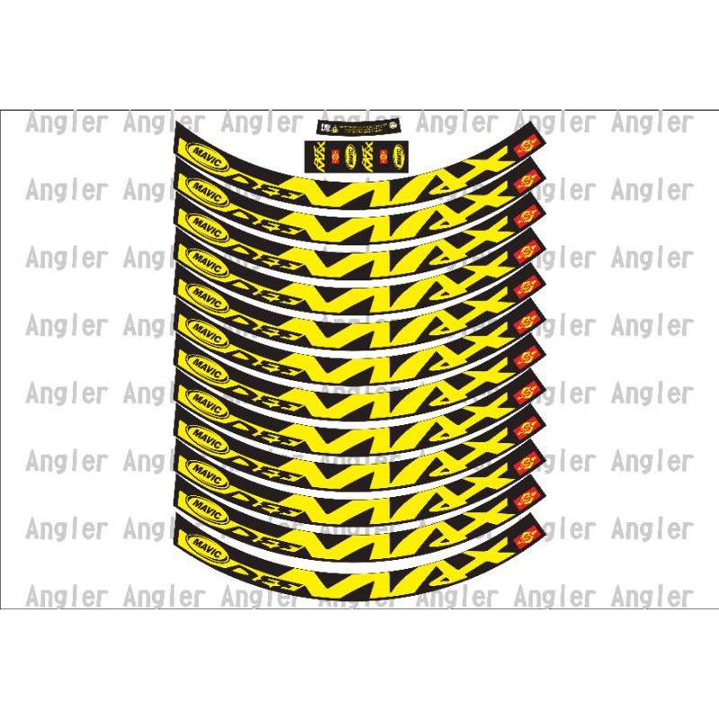 Decal sticker rim deemax mavic sepeda uk 26 dan 27.5
