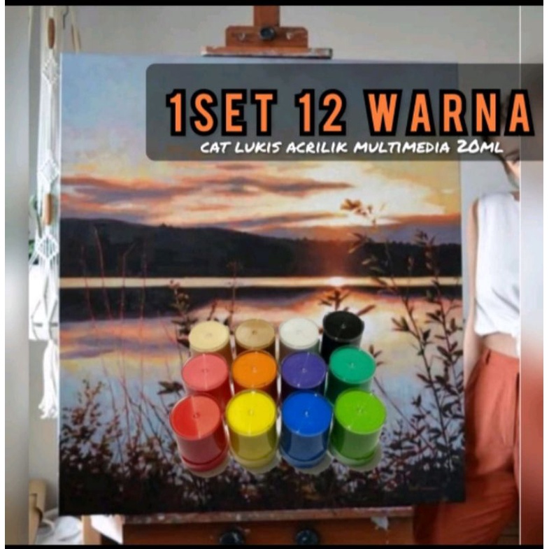 

1 set 12 warna lukis