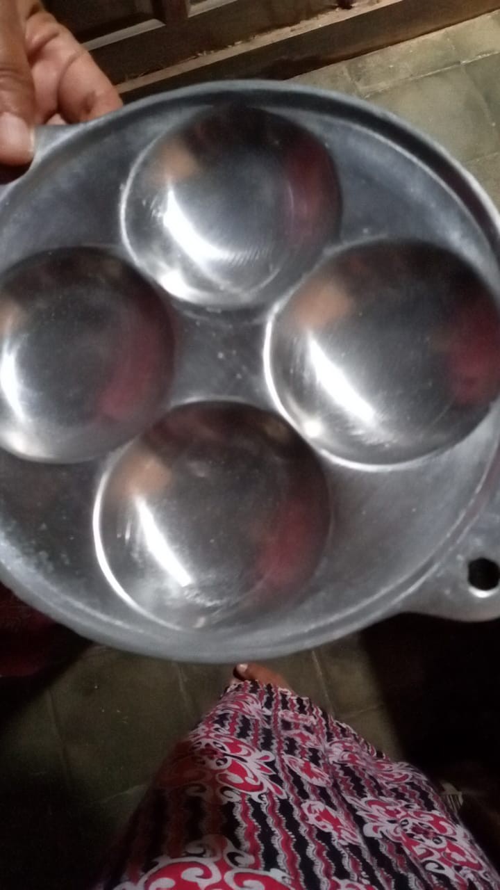 Cetakan Apem Bikang Lumpur Tipis 4 Lubang - Aluminium