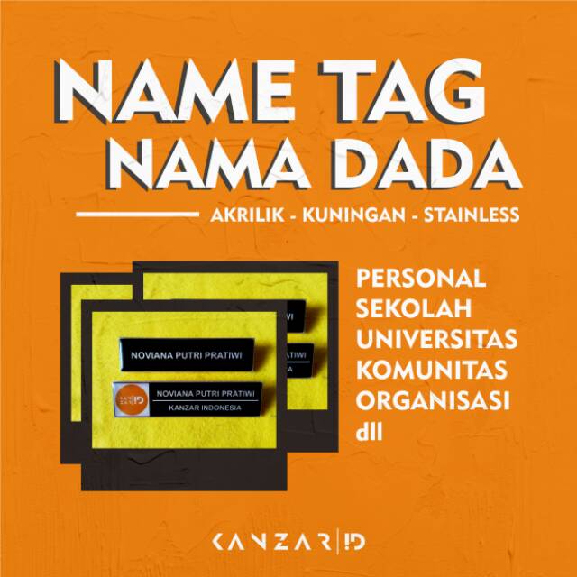 

NAMA DADA / NAME TAG AKRILIK