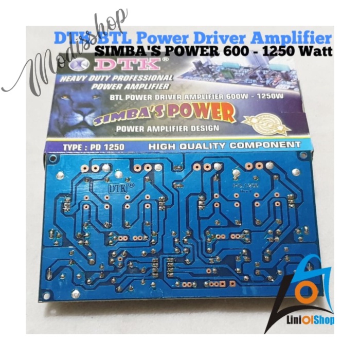 BTL POWER DRIVER AMPLIFIER 600-1250 WATT DTK SIMBA POWER