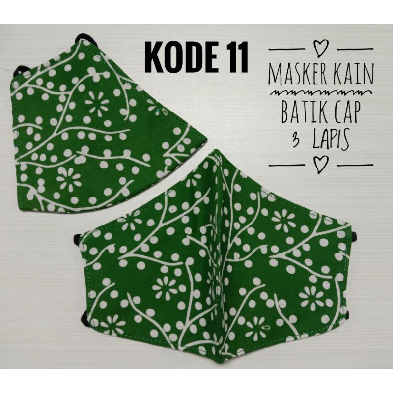 masker kain batik 3 lapis, masker kain 3 lapis, masker kain cantik