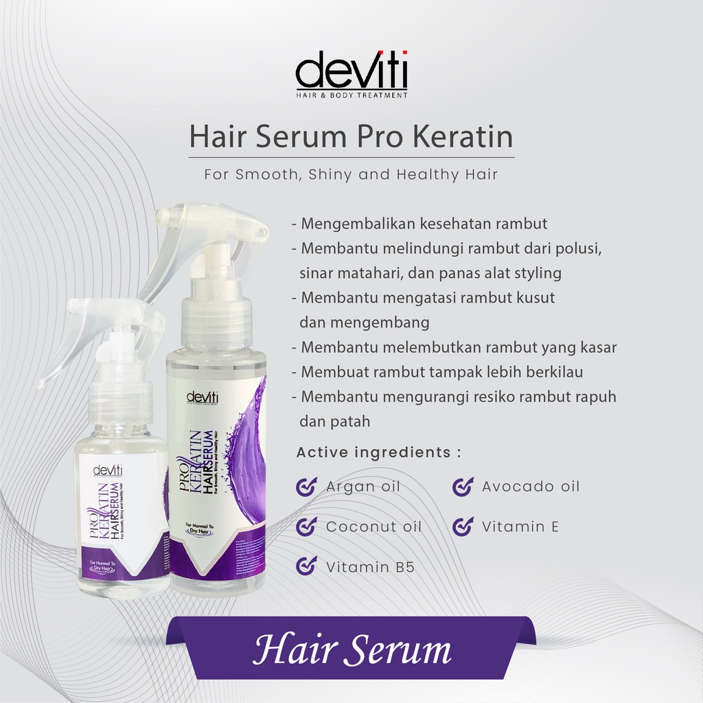 Deviti Hair Serum Perawatan Rambut Normal to Dry Hair 60Ml