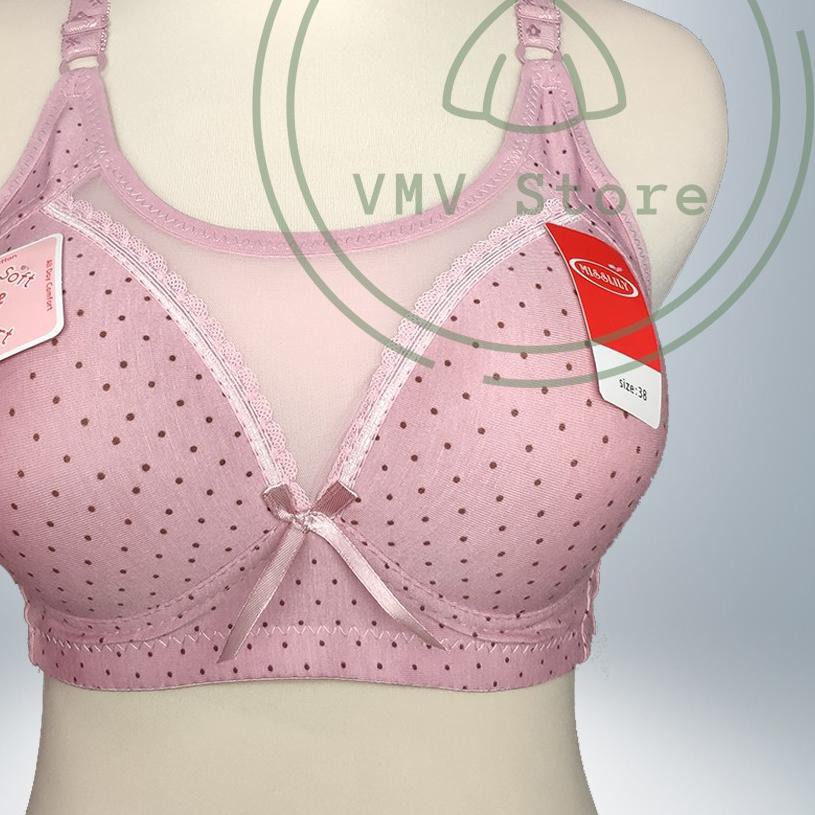 ✱ Bra Kemben Misslily 2020 Tanpa Kawat Motif Polkadot dan Pita Cantik Bh Miss Lily Original ℮
