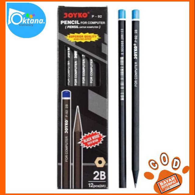 

Pensil 2B Joyko P-92 Hitam / Pencil For Computer GROSIR.