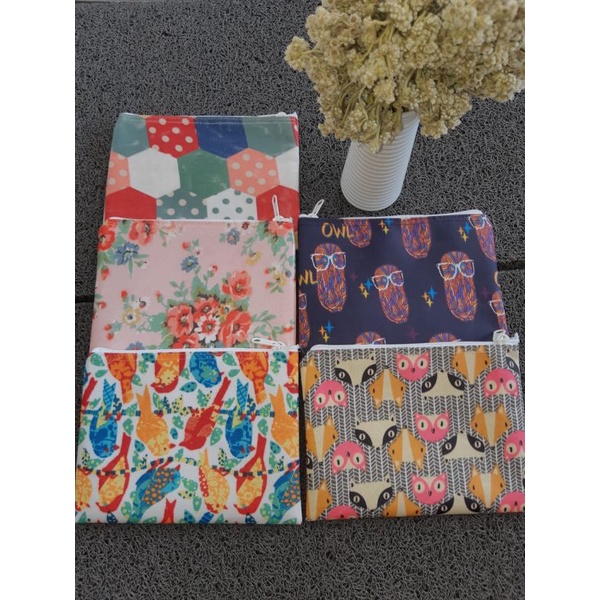 Pouch Kosmetik Kanvas / Tas Make Up Bahan Kanvas / Pouch Kanvas /pouch Hp