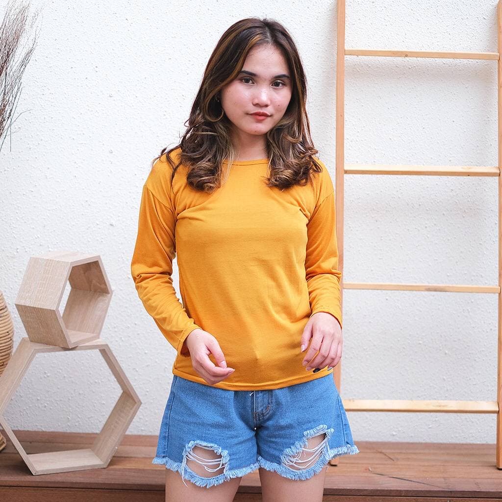 LIKESUN-Kaos Inner Manset Lengan Panjang Murah Manset Kaos Atasan Wanita Nyaman