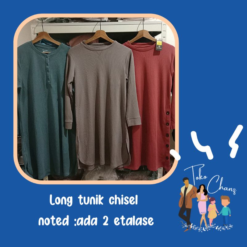 LONG TUNIK WANITA CHISEL PHENOMENAL BAHAN WAFFLE UNIQLO