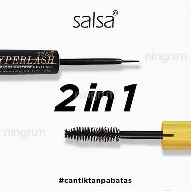 Ningrum - SALSA Mascara Waterproof 2in1 Hyperlash Maskara Anti Luntur Cetar Mascara + Eyeliner – 5412