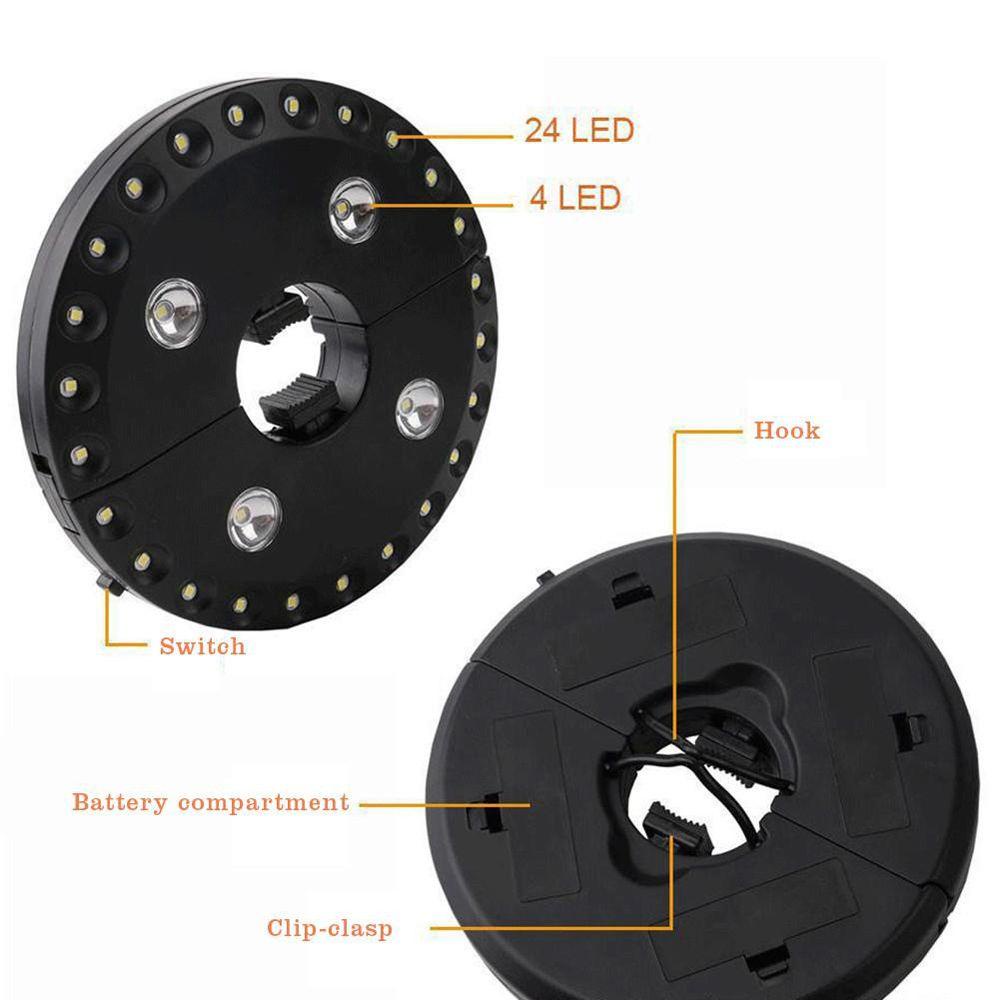 Lanfy Lampu Tiang Payung Teras Portabel Hiking Aksesoris Dilepas Lampu Rumput Emergency Ligh Aksesoris Hiking Tenda Camp Light