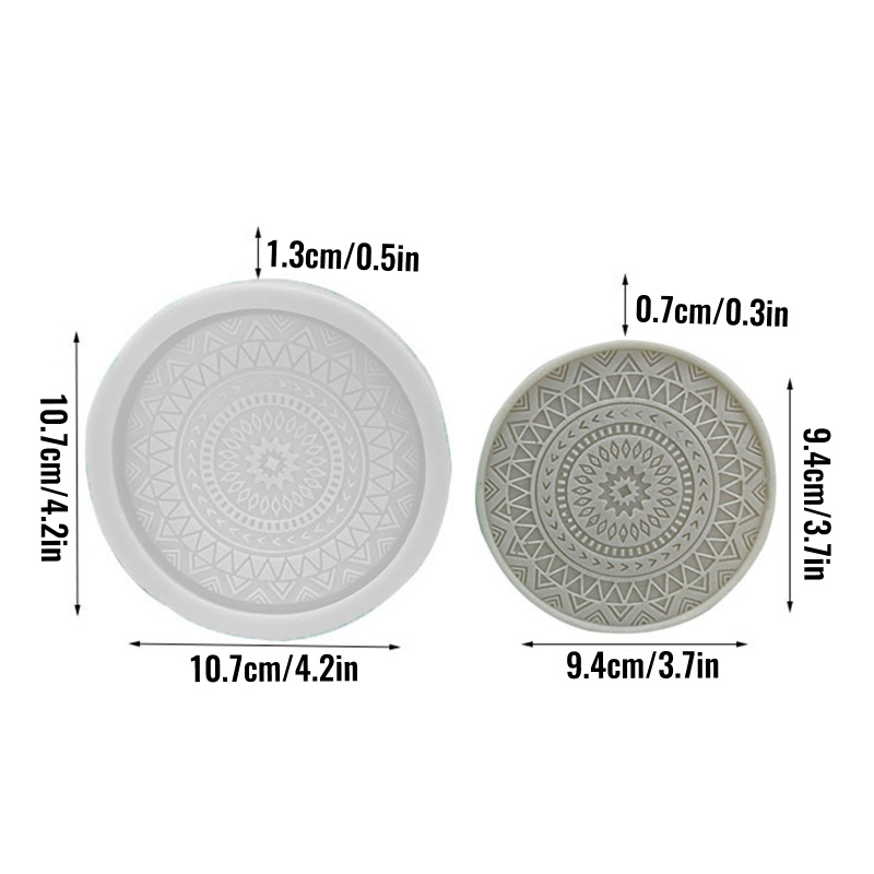 SIY  Epoxy Resin Silicone Tray Mold Coaster Resin Molds Cup Mat Epoxy Casting Mold