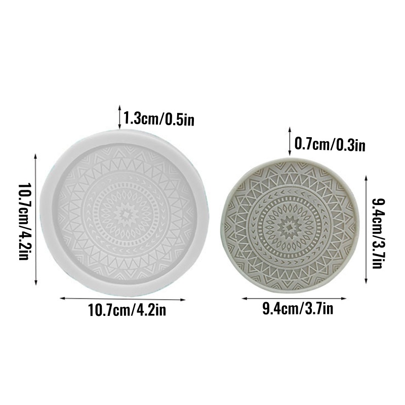 SIY  Epoxy Resin Silicone Tray Mold Coaster Resin Molds Cup Mat Epoxy Casting Mold