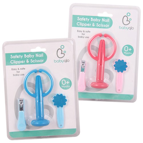 Babyqlo Safety Baby Nail Clipper &amp; Scissors Set  BQ-MN9002 - Gunting Kuku Bayi Set