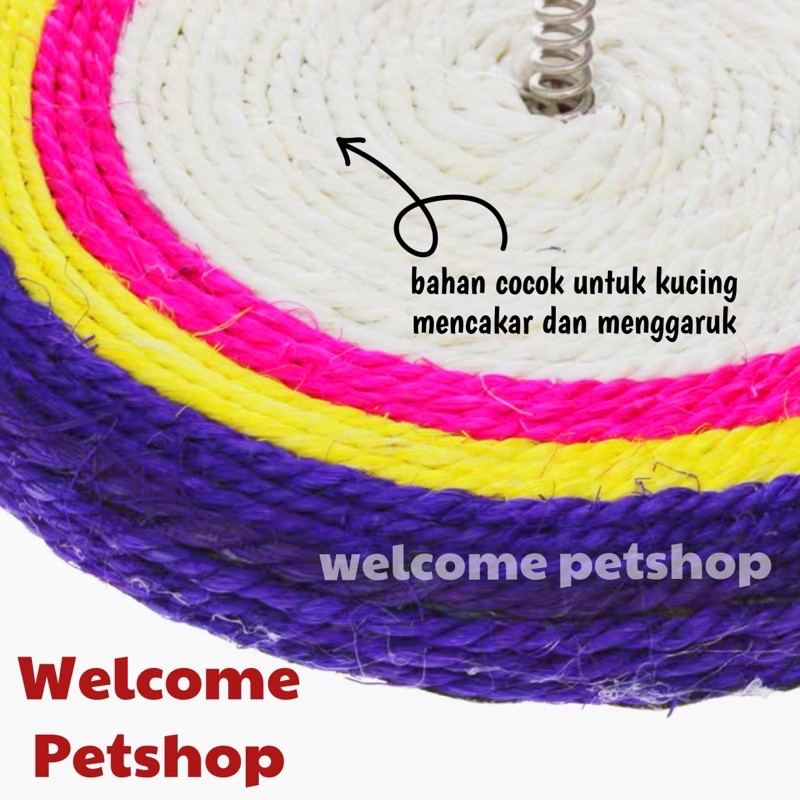 Round Scratcher &amp; Mice Toy / Mainan Kucing / Mainan Garukan Kucing / Cat Toy