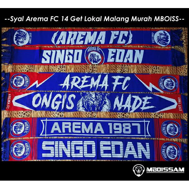 Syal Scarf Arema Fc Aremania 14 Get Tebal Halus Murah Mboissam