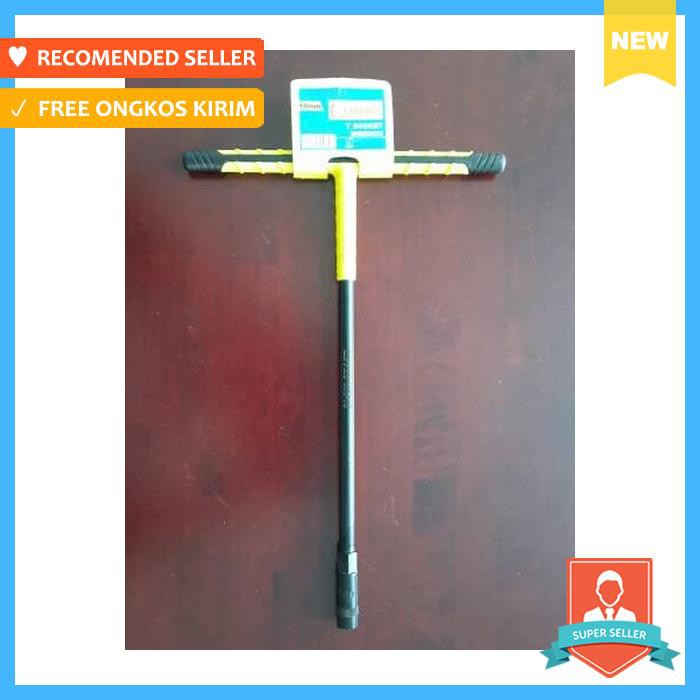 Kunci sok t hitam lapis karet lippro / t socket karet (7 14mm)