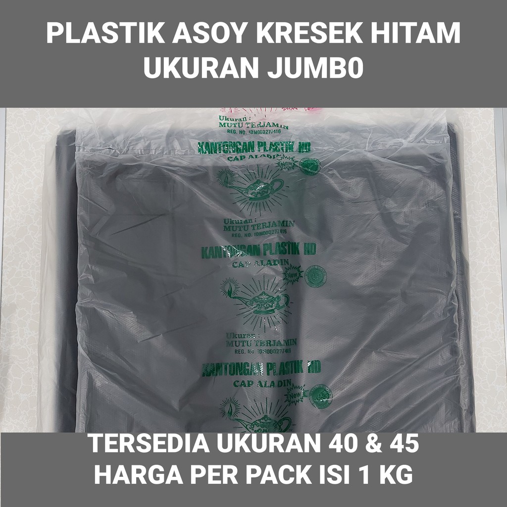

Plastik Kresek Hitam / Plastik Asoy Hitam Ukuran 40 & 45