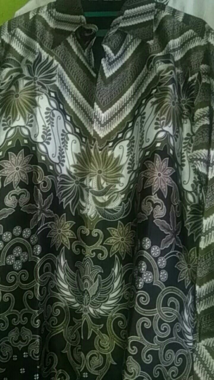 022 Zahira Batik Hrb026 Kenongo Hem Kemeja Batik Pria Lengan Pendek  Katun Primis Halus M L Xl