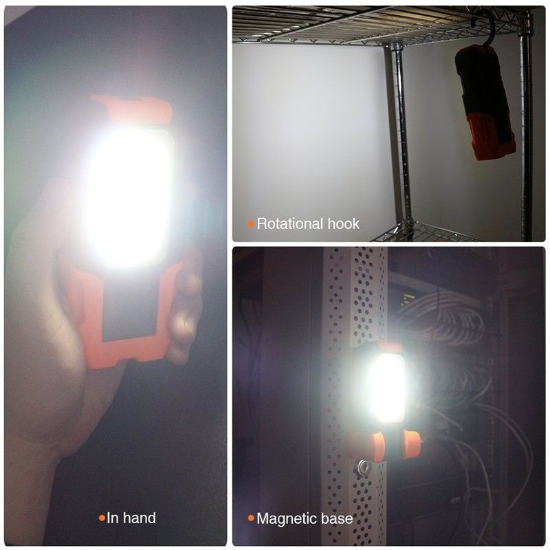 Lampu senter led cob magnet lampu darurat lampu camping