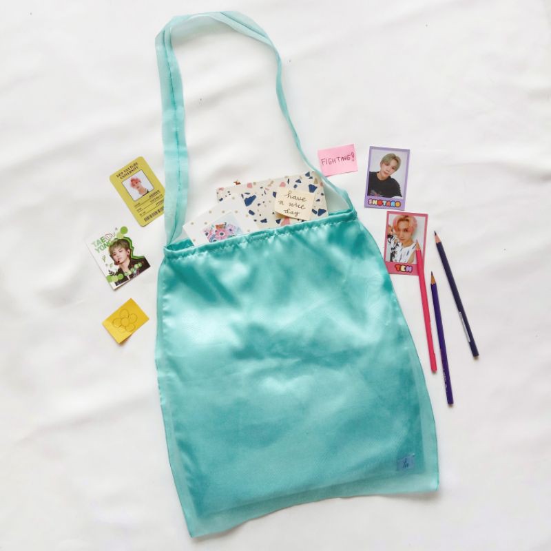 Totebag Handmade Satin Organza Polos Lucu Glossy Murah Kualitas Bagus High Quality | Camaka Tosca