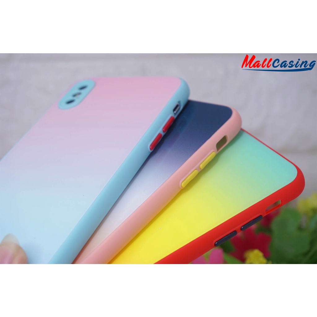 MallCasing - iPhone 6G+ | 7G+/ 8G+ | XR | XS Max | X/ XS Hard Case Glass Candy Pelindung Lensa