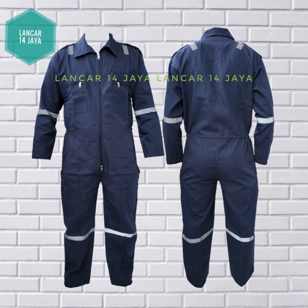 Wearpack Katelpak Skotlet Coverall Seragam Bengkel Baju Kerja Bahan Exclusive twill dengan Reflektor