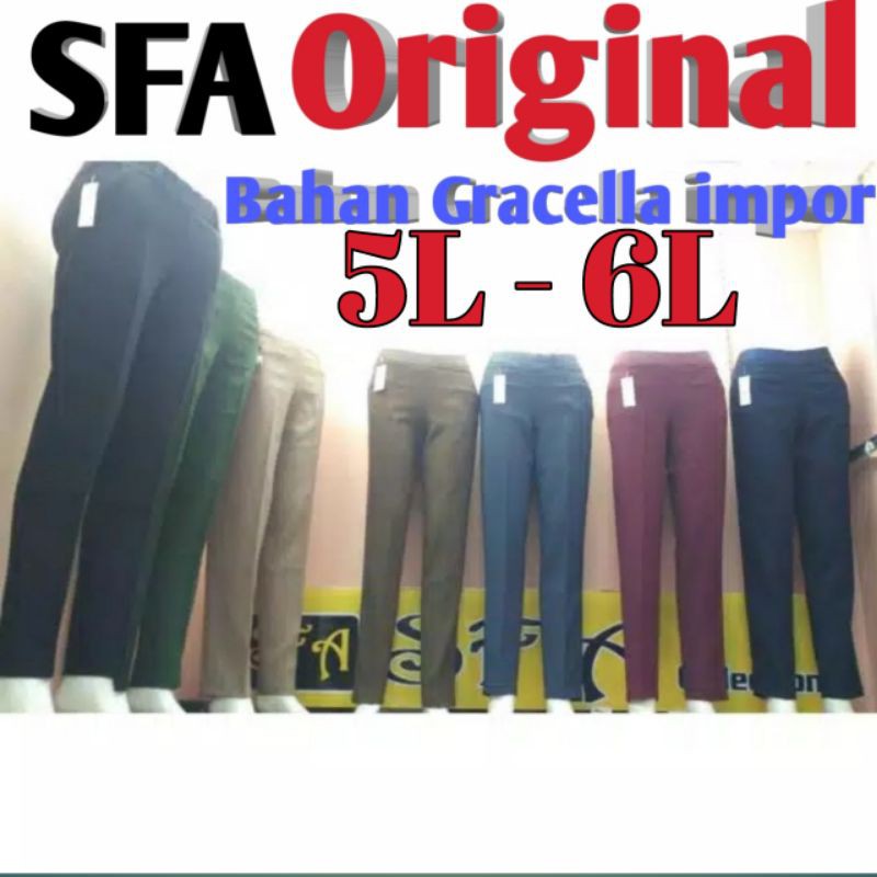CELANA KANTOR PINGGANG KARET MERK SFA SIZE JUMBO 5L DAN 6L