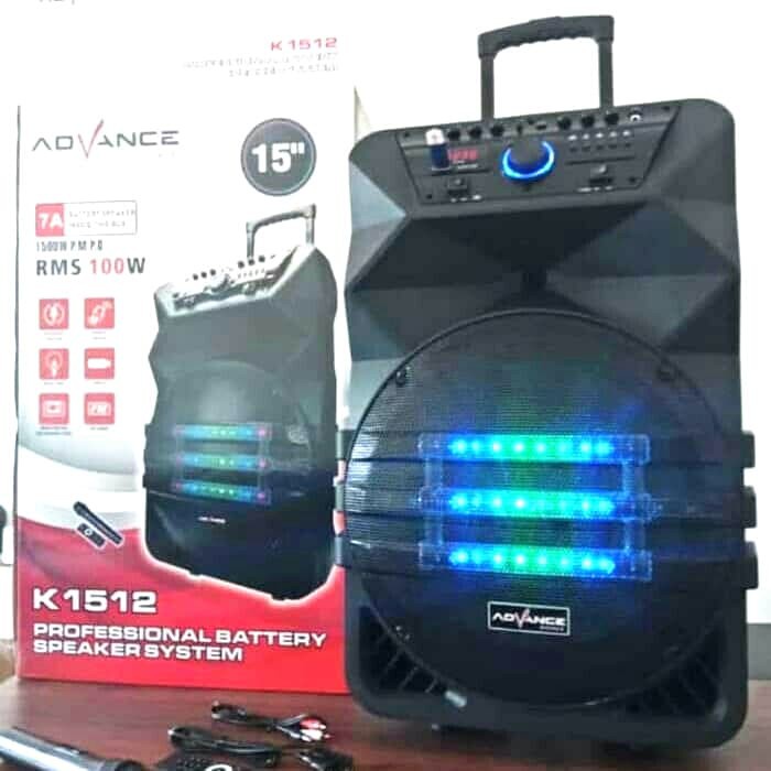 Advance Speaker Meeting/ Portable 15 inch ADVANCE K-1512 Bluetooth,Mc card, usb